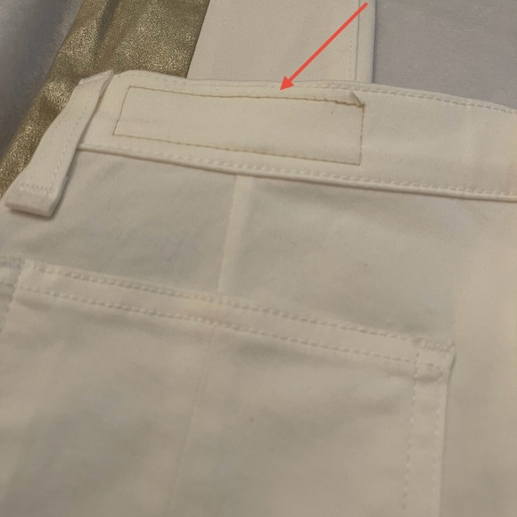NWT! Rag & Bone Ivory Gold Lambskin Lamb Leather Trim Jeans 27 Intermix - Picture 12 of 16